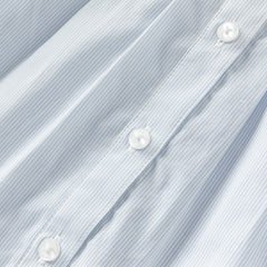 Dave&Bella Girls Summer Cotton Blue White Striped Cute Sleeveless Dress (wallet bag)