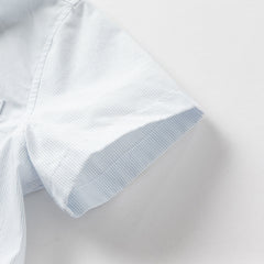 Dave&Bella Toddler Boys Summer Gentleman Striped Shirt Back Pants Sets