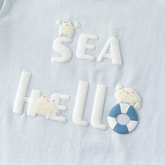 Dave&Bella Toddler Girls/Boys Summer Light Pink/Light Blue T-shirt Tops