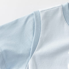 Dave&Bella Toddler Girls/Boys Summer Light Pink/Light Blue T-shirt Tops