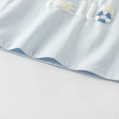 Dave&Bella Toddler Girls/Boys Summer Light Pink/Light Blue T-shirt Tops