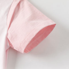 Dave&Bella Toddler Girls/Boys Summer Light Pink/Light Blue T-shirt Tops