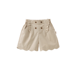 Dave&Bella Kids Girls Summer Khaki/Navy Cotton College Style Shorts