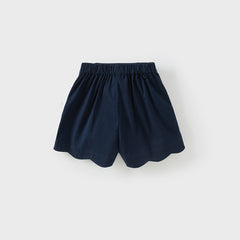 Dave&Bella Kids Girls Summer Khaki/Navy Cotton College Style Shorts