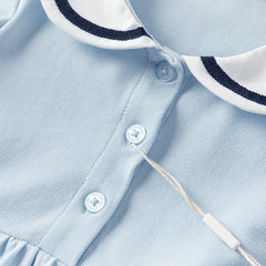 Dave&Bella Girls Summer Blue Navy Collar Cotton Dress