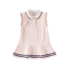 Dave&Bella Girls Summer Formal College Polo Sleeveless Dress