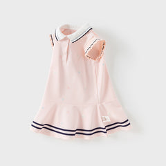 Dave&Bella Girls Summer Formal College Polo Sleeveless Dress