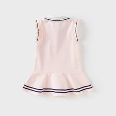 Dave&Bella Girls Summer Formal College Polo Sleeveless Dress