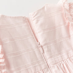 Dave&Bella Toddler Girls Summer Cotton Candy Pink Lace T-shirt Short Sets