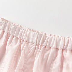 Dave&Bella Toddler Girls Summer Cotton Candy Pink Lace T-shirt Short Sets