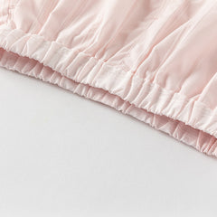 Dave&Bella Toddler Girls Summer Cotton Candy Pink Lace T-shirt Short Sets