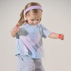 Dave&Bella Kids Girls Summer Gradient Blue T-shirt Pant Outdoor Sports Sets
