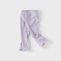 Dave&Bella Kids Girls Summer Purple Outdoor Sports Stretchable Slim Yoga Pants