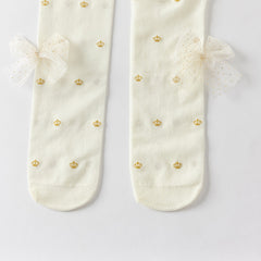 Dave&Bella Girls Summer Light Breathable Beige Footed Tights Leggings