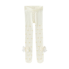 Dave&Bella Girls Summer Light Breathable Beige Footed Tights Leggings