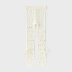 Dave&Bella Girls Summer Light Breathable Beige Footed Tights Leggings