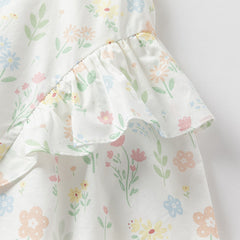 Dave&Bella Girls Summer Cotton Flower Print Sleeveless Dress