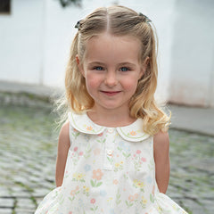 Dave&Bella Girls Summer Cotton Flower Print Sleeveless Dress