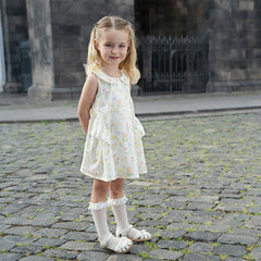 Dave&Bella Girls Summer Cotton Flower Print Sleeveless Dress