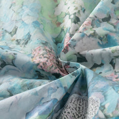 Dave&Bella Girls Summer Classical Green Printed Mesh Elegant Princess Dresses