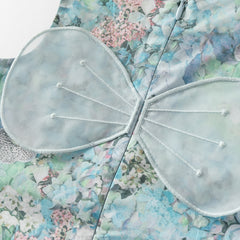 Dave&Bella Girls Summer Classical Green Printed Mesh Elegant Princess Dresses