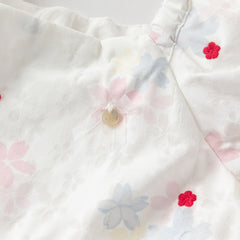 Dave&Bella Girls Summer Printed Bubble Sleeve Floral Pod Skirt Dress