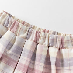 Dave&Bella Kids Girls Summer Sweet Pink Shirt Half Mesh Skirt Sets