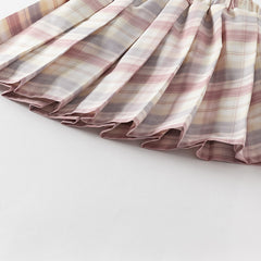 Dave&Bella Kids Girls Summer Sweet Pink Shirt Half Mesh Skirt Sets