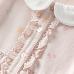 Dave&Bella Girls Summer Cotton College Pink Print Cute A-line Dress