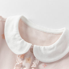 Dave&Bella Girls Summer Cotton College Pink Print Cute A-line Dress