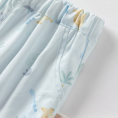 Dave&Bella Toddler Girls/Boys Summer Casual Flower/Dinosaur Print Mosquito-Proof Pants