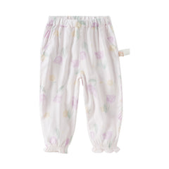 Dave&Bella Toddler Girls/Boys Summer Casual Flower/Dinosaur Print Mosquito-Proof Pants