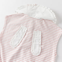 Dave&Bella Toddler Girls Summer Striped Adorable Rabbit-shaped Soft Cotton T-shirt Tops