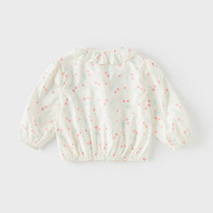 Dave&Bella Toddler Girls Summer Cherry Print Outwear UV-protection Sunscreen Jackets