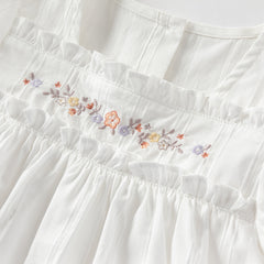 Dave&Bella Toddler Girls Summer Thin White Cotton T-Shirt Tops
