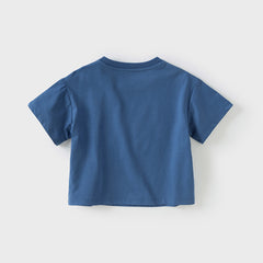 Dave&Bella Toddler Boys/Girls Summer Playful Print Classic T-shirt Tops