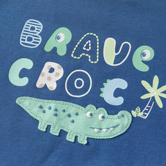 Dave&Bella Toddler Boys/Girls Summer Playful Print Classic T-shirt Tops