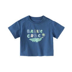 Dave&Bella Toddler Boys/Girls Summer Playful Print Classic T-shirt Tops
