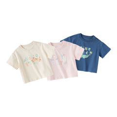 Dave&Bella Toddler Boys/Girls Summer Playful Print Classic T-shirt Tops