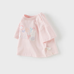 Dave&Bella Toddler Boys/Girls Summer Playful Print Classic T-shirt Tops