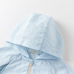 Dave&Bella Kids Boys Summer Blue Outdoor UV-protection Sunscreen Lightweight Jackets