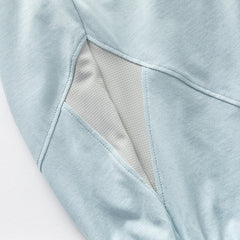 Dave&Bella Toddler Boys Summer Blue/Light Grey Casual Drawstring Loose Pants