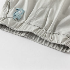 Dave&Bella Toddler Boys Summer Blue/Light Grey Casual Drawstring Loose Pants