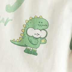 Dave&Bella Toddler Boys Summer Playful Red/Beige Breathable Cotton T-shirt Tops