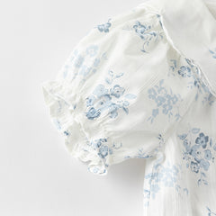 Dave&Bella Girls Summer Cotton Fresh Floral Princess Dress