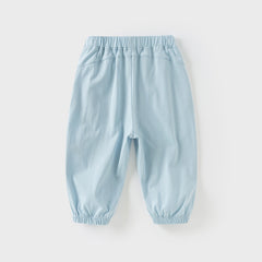 Dave&Bella Toddler Boys Summer Casual Breathable Cotton Loose Drawstring Pants