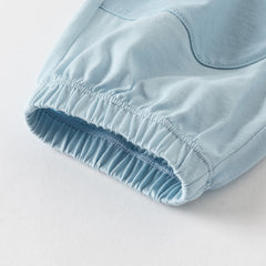 Dave&Bella Toddler Boys Summer Casual Breathable Cotton Loose Drawstring Pants