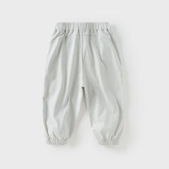 Dave&Bella Toddler Boys Summer Casual Breathable Cotton Loose Drawstring Pants