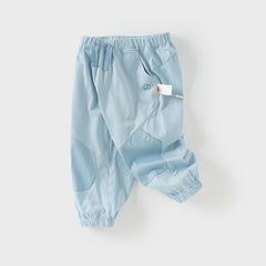 Dave&Bella Toddler Boys Summer Casual Breathable Cotton Loose Drawstring Pants