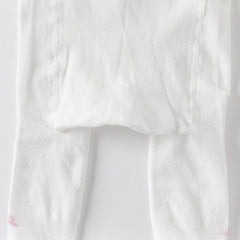 Dave&Bella Girls Summer White/Pink/Beige Thin Footed Tights Leggings